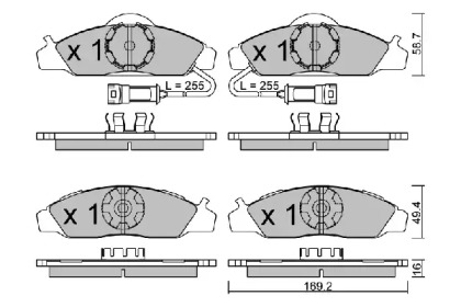 Комплект тормозных колодок AISIN BPDO-1902